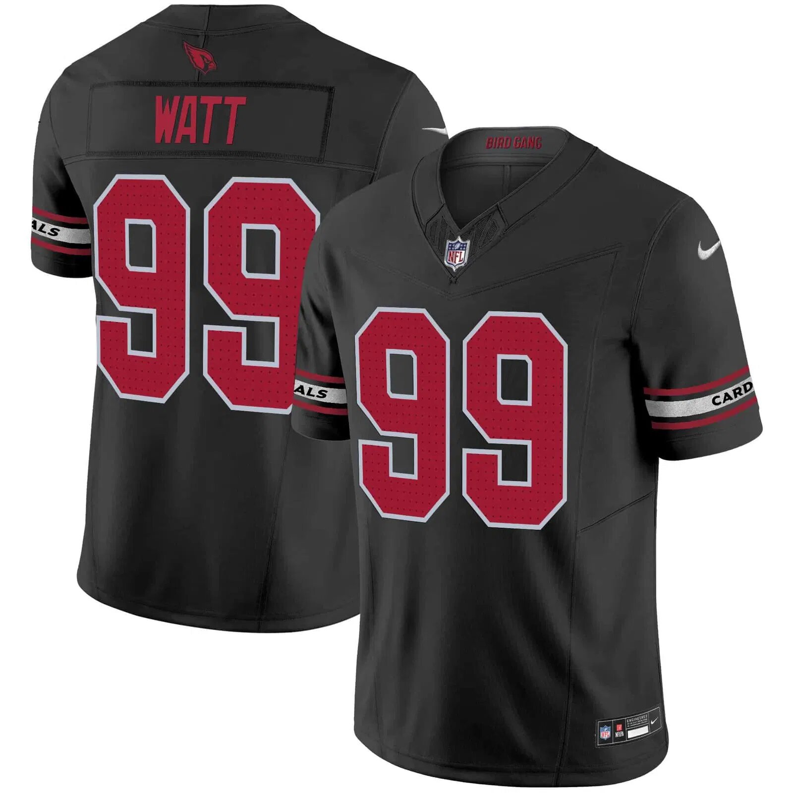 Men Arizona Cardinals #99 Watt Black Nike 2024 Vapor Limited NFL Jersey style 1
